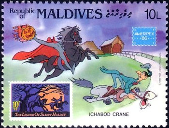 Halloween postzegel Maldives