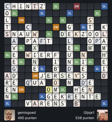 1028 punten in WordFeud